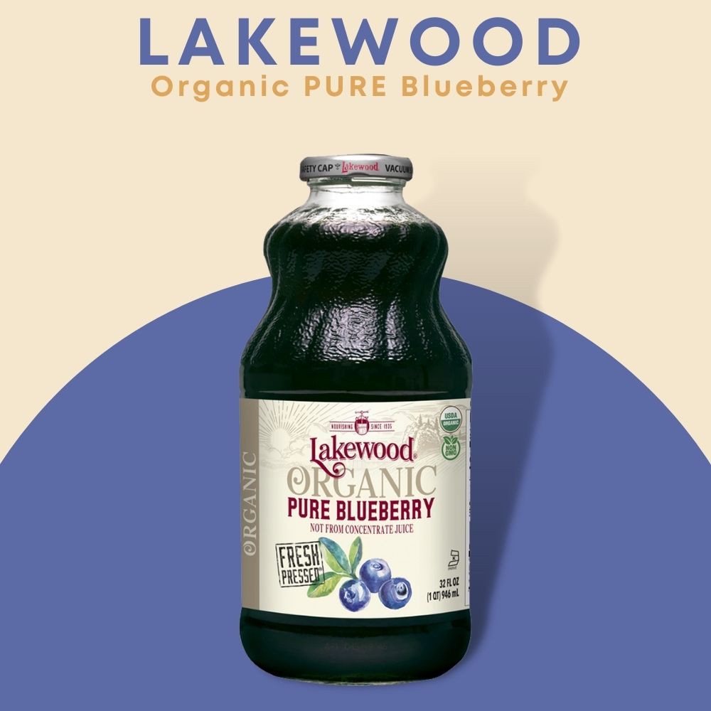 有機 果汁 100% 純果汁  Lakewood有機純藍莓汁 32OZ