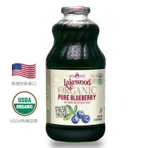 有機 果汁 100% 純果汁  Lakewood有機純藍莓汁 32OZ